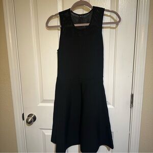 Ann Taylor Black Mesh Detail Top